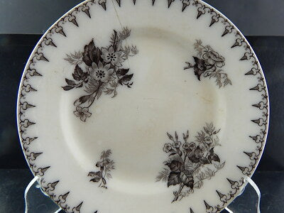 ANTICO PIATTO CERAMICA SARREGUEMINES U&C COLLEZIONE FLORE 1800 ART NOUVEAU #1331