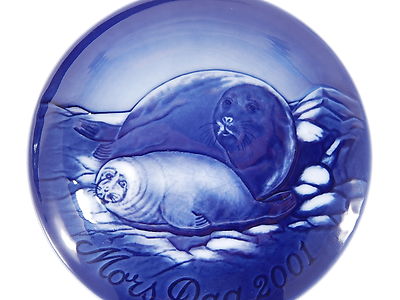 ROYAL COPENHAGEN BING&GRONDAHL PIATTO PORCELLANA MAMMA 2001 MOTHER'S DAY PLATE