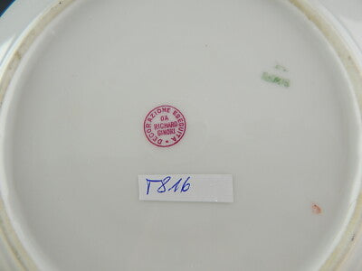 ANTICO PIATTO PORCELLANA GINORI CITTA' REDENTE PARENZO 1919 STEMMA REGNO ITALIA