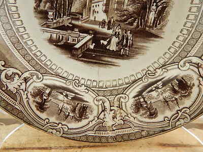 WEDGWOOD&CO CORINTHIA ANTICO RARO PIATTO FONDO CERAMICA FINE 1800 DIFETTO