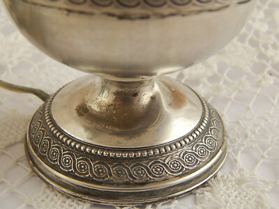 ANTICA PREZIOSA LAMPADA LUME TAVOLO STILE IMPERO ARGENTO PUNZONE 800 MADE ITALY