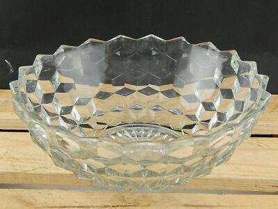 ANTICA PREZIOSA INTROVABILE ART DECO FRUTTIERA CENTROTAVOLA VETRO MOLATO ITALY