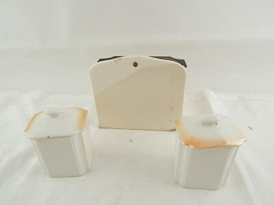 ANTICO RARO PORTA SALE PARETE CERAMICA E DROGHE CERAMICA LOMBARDA ELEFANTINO