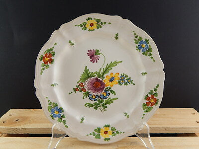 ANTICO 1946 PIATTO PIANO CERAMICA IMOLA TECNICA E DECORO SETTECENTO ITALIANO #24