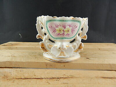 ANTICO ELEGANTE PREZIOSO VASO PORCELLANA DI PARIGI EPOCA LUIGI FILIPPO