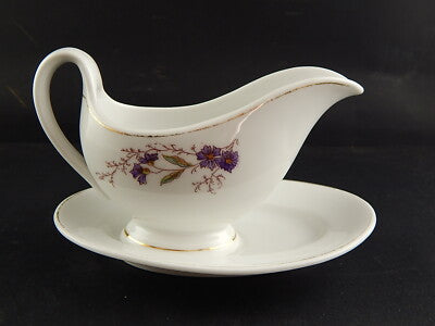 ANTICA HAVILAND LIMOGES SALSIERA PORCELLANA FINE 800 ART NOUVEAU DECORO FLOREALE