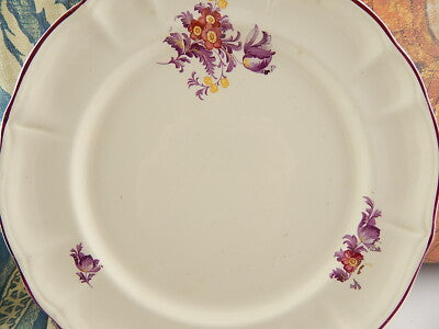 ANTICO PIATTO SOCIETA' CERAMICA ITALIANA LAVENO VERBANUM STONE DECORI VIOLA DECO