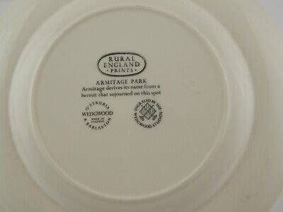ANTICO PIATTO ETRURIA PORCELLANA WEDGWOOD RURAL ENGLAND PRINTS ARMITAGE PARKS