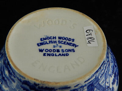 ANTICO SET LATTIERA ZUCCHERIERA ENOCH WOODS & SONS CERAMICA BLU ENGLISH SCENERY