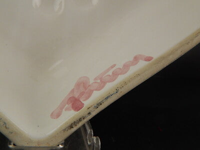 VINTAGE RARA FORMELLA CERAMICA DESIGNER LENE THUN CUORE ROSA VECCHIA THUN