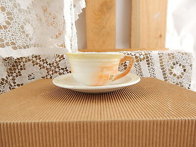 ANTICO ART DECO RARO SET CAFFÈ’ CERAMICA LOMBARDA MARCHIO ELEFANTINO MUSEO