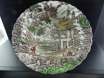 VINTAGE CERAMICA SERVIZIO DESSERT 13 PZ THE HUNTER MYOTT ENGLAND IL CACCIATORE