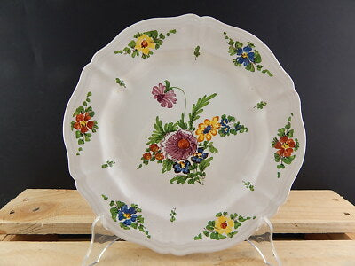 ANTICO 1946 PIATTO PIANO CERAMICA IMOLA TECNICA E DECORO SETTECENTO ITALIANO #14