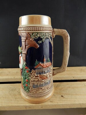 ANTICO AUTENTICO BOCCALE BIRRA GERZ CERAMICA TEDESCO COLLEZIONE MADE IN GERMANY
