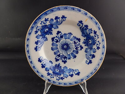 ANTICO PREZIOSO RARISSIMO PIATTO CERAMICA DELFT INIZIO XVIII SECOLO MUSEALE 8235