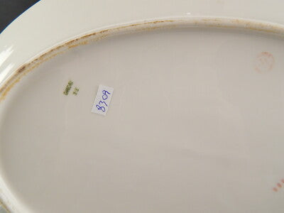 ANTICO VASSOIO PIATTO DA PORTATA PORCELLANA GINORI DOCCIA FORMA NAPOLI LIBERTY