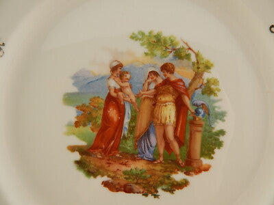 ANTICO PIATTO PORCELLANA HUTSCHENREUTHER SELB BAVARIA DIPINTO ANGELICA KAUFFMANN
