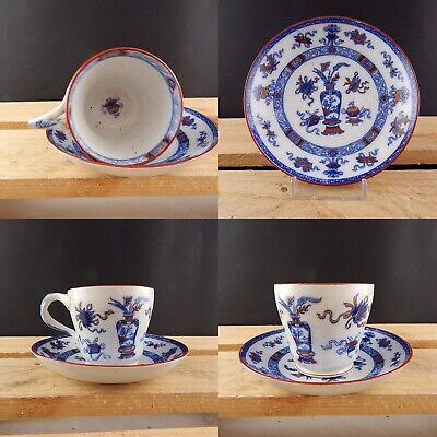 ANTICO 1850 SET PORCELLANA TAZZA E PIATTO MINTON STOKE STAFFORDSHIRE WOODSEAT #
