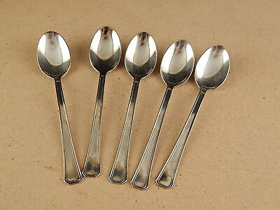 VINTAGE 5 CUCCHIAINI ARGENTATI BAGNO ARGENTO SILVER PLATED CM.13,5
