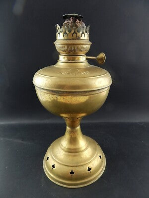 ANTICA RARA LAMPADA TAVOLO LUME PETROLIO LIBERTY AQUILAS F.LLI SANTINI FERRARA