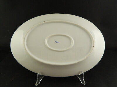 ANTICO PREZIOSO VASSOIO RAVIERA PORCELLANA DI PARIGI PROFILI BLU FINE 800