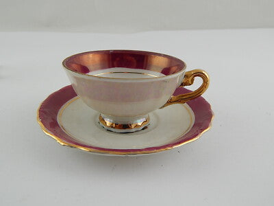 ANTICA VECCHIA PARIGI TAZZINA+PIATTO PORCELLANA SCENA GALANTE VIEUX PARIS