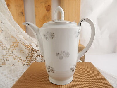 ANTICO SERVIZIO CAFFÈ PORCELLANA ARGENTO MITTERTEICH BAVARIA US ZONE ANNI '40