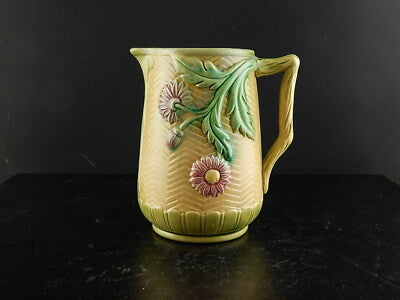 ANTICA ART NOUVEAU BROCCA O CARAFFA BARBOTINE CERAMICA STILE D’ONNAING FRANCIA