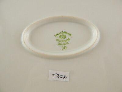 ANTICO VASSOIO PIATTO PORTATA PORCELLANA ARGENTO VOHENSTRAUSS BAVARIA SELTMANN