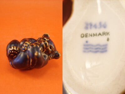 STATUINA PORCELLANA ROYAL COPENHAGEN STONEWARE "Cucciolo Orso Bruno" 21434 ORIGI