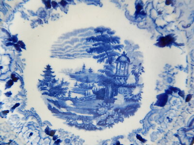 ANTICO PIATTO PORCELLANA SOCIETA' CERAMICA RICHARD CHINESE DIPINTO 1870 MILANO #