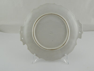 ANTICO PIATTO CON MANICI CENTROTAVOLA CERAMICA ITALIANA DIPINTO A MANO FAENZA