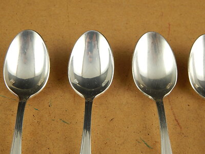 VINTAGE 6 CUCCHIAINI ARGENTATI BAGNO ARGENTO SILVER PLATED SANT'ANDREA CM. 14,5