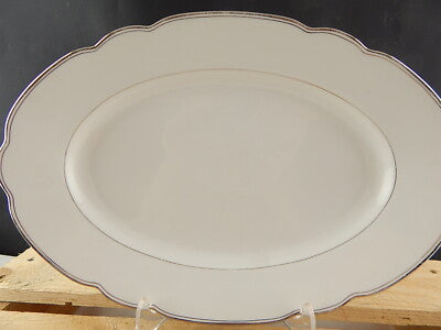 ANTICO VASSOIO PIATTO PORTATA PORCELLANA ARGENTO VOHENSTRAUSS BAVARIA SELTMANN