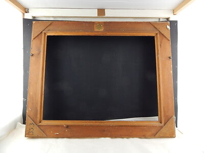 ANTICA IMPORTANTE CORNICE IMPERO IN LEGNO DORATA BRUNITA FREGI IN PASTIGLIA