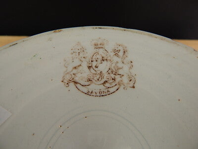 ANTICA RARITÀ PREZIOSA ALZATA CENTROTAVOLA MAIOLICA CERAMICA SAVONA METÀ 1800