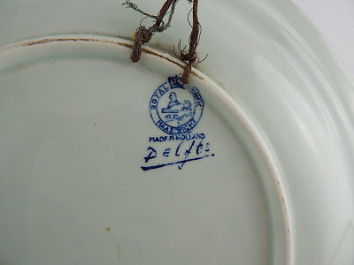 PIATTO DA COLLEZIONE PORCELLANA CERAMICA 1960 DELFTS ROYAL SPHINX MAASTRICHT