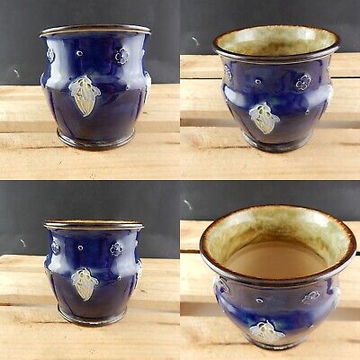 ANTICO ROYAL DOULTON DESIGN VASO CACHE POT CERAMICA SMALTATA STONE WARE 1920-39