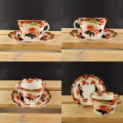 ANTICA PORCELLANA TAZZA PIATTINO MINTON DECORO ORIENTALE MUSEALE PRIMA METÀ 800