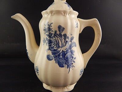 ART NOUVEAU ANTICA CAFFETTIERA CERAMICA BOCH FRERES LA LOUVRIERE DECORO RHODIA