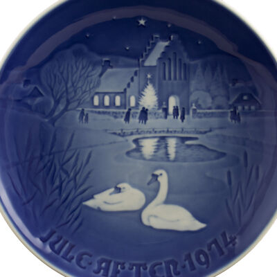 ROYAL COPENHAGEN BING&GRONDAHL PIATTO DI NATALE 1974 ORIGINALE PORCELLANA PRIMA