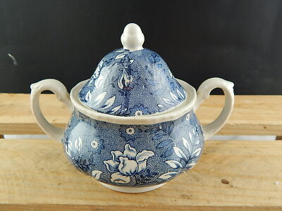 VINTAGE ZUCCHERIERA POTTERY SEMI PORCELLANA INGLESE GRINDLEY ROYAL TUDOR VELVET
