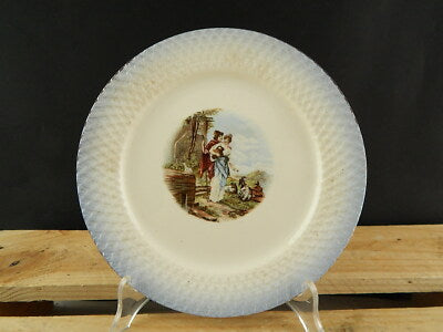 ANTICO PIATTO CERAMICA LAVENO VERBANUM STONE FINE 800 COLLEZIONE PASTORALE #4421