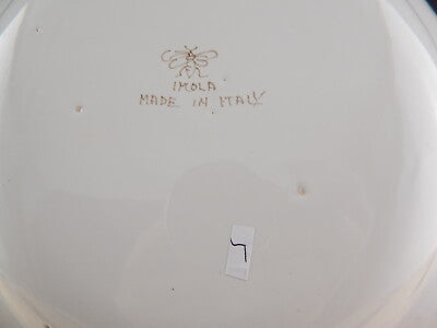 ANTICO 1946 PIATTO FONDO CERAMICA IMOLA TECNICA E DECORO SETTECENTO ITALIANO #5