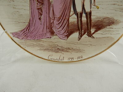 ANTICO PIATTO CERAMICA FINE '800 CREUIL ET MONTEREAU LA MODE DEPUIS CENT ANS