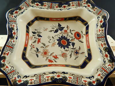 ANTICA PREZIOSA RARA LEGUMIERA PORCELLANA MASON’S WINDSOR PATTERN DIPINTA A MANO