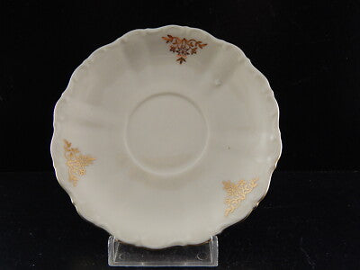 ANTICA TAZZA PIATTINO PORCELLANA AVORIO ORO BAVARIA SELTMANN THERESIA #3190