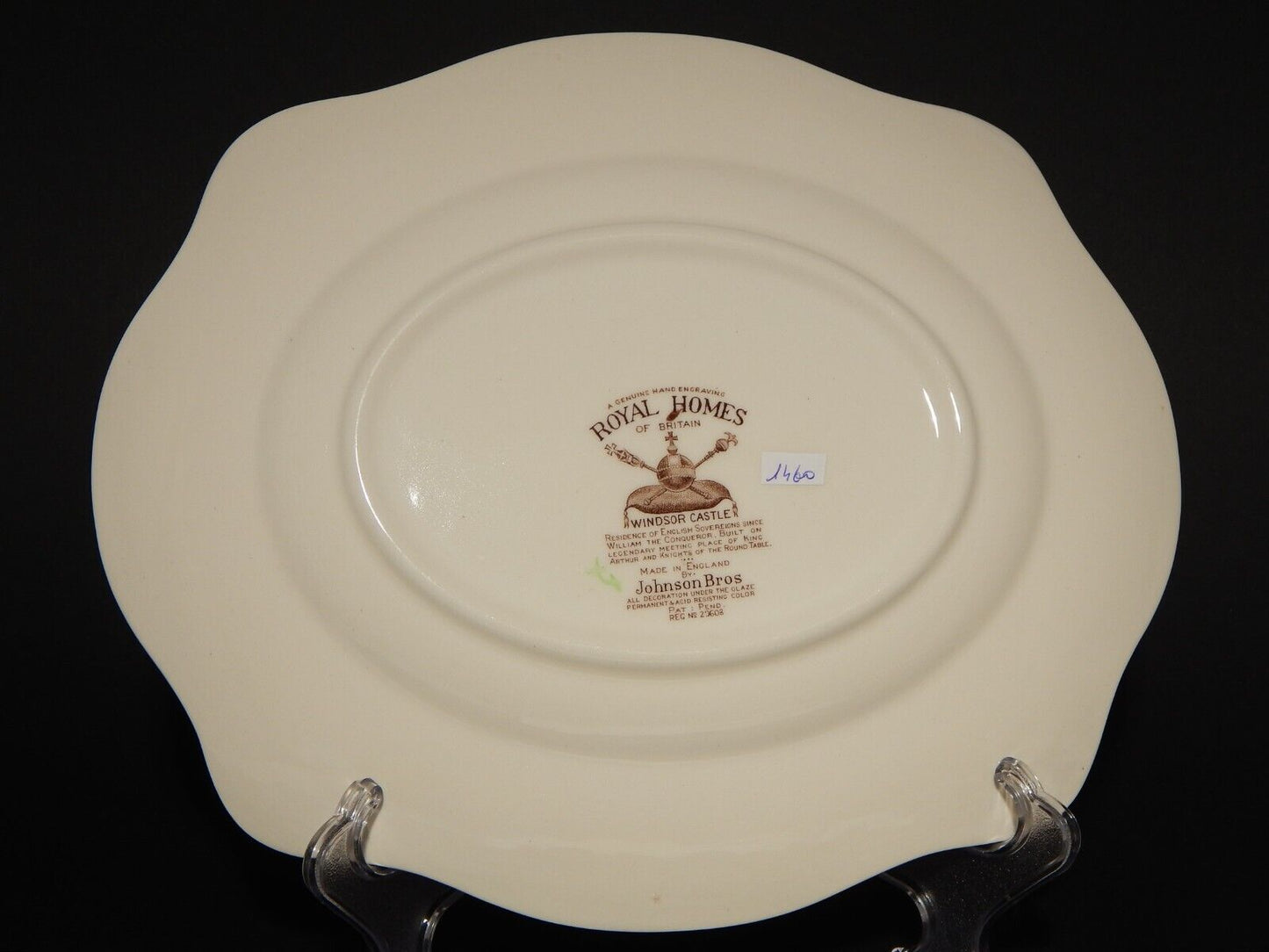 ANTICO VASSOIO PORCELLANA JOHNSON BROS ROYAL HOMES OF BRITAIN WINDSOR CASTLE