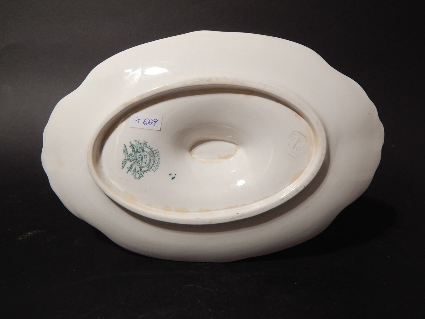 ANTICA RARA SALSIERA LIBERTY ART NOUVEAU CERAMICA VILLEROY&BOCH METTLACH ALICE