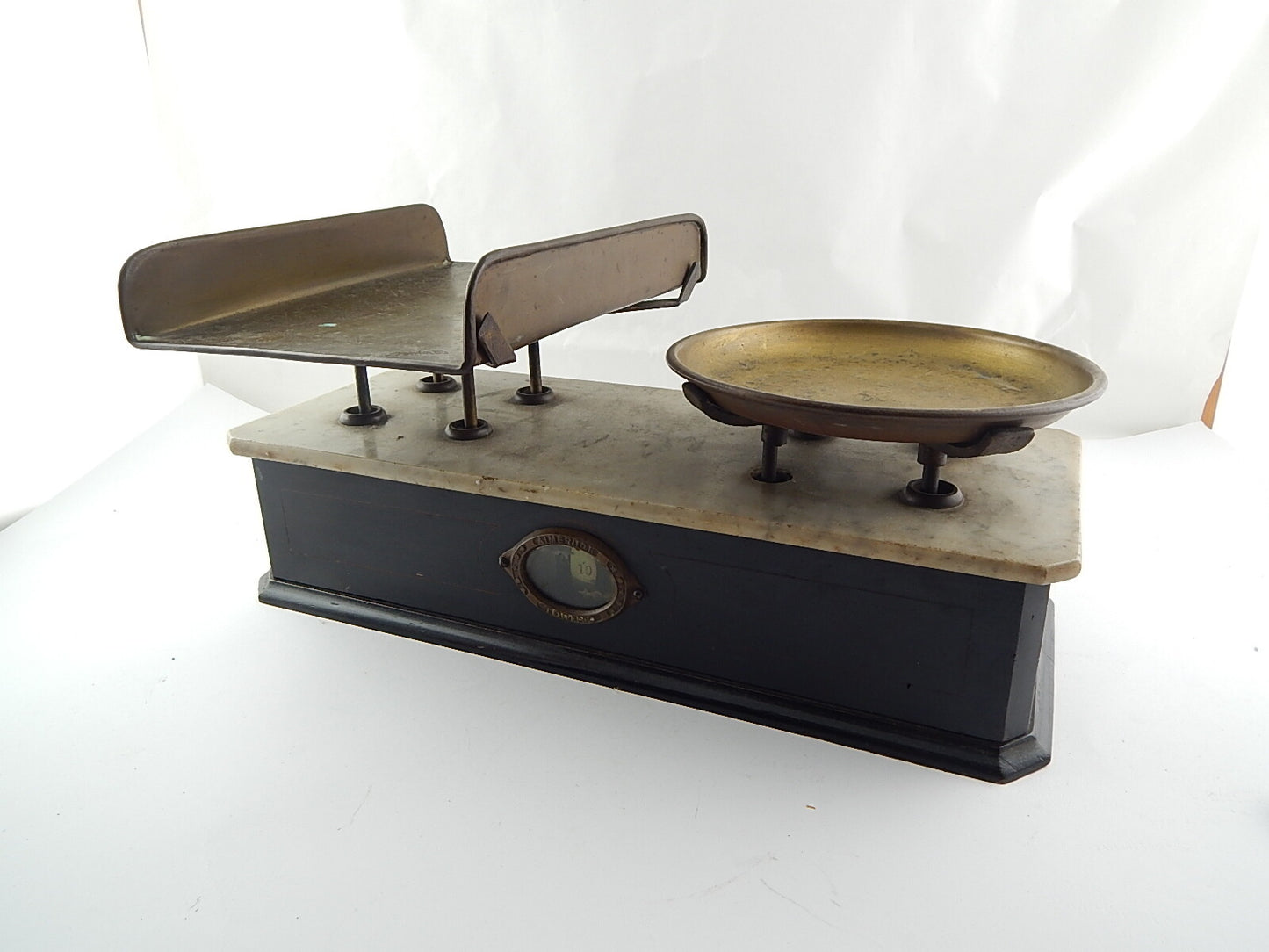 ANTICA RARA BILANCIA PARIGINA INIZI '900 PUNZONI REGNO ITALIA F. ALMERITO TORINO